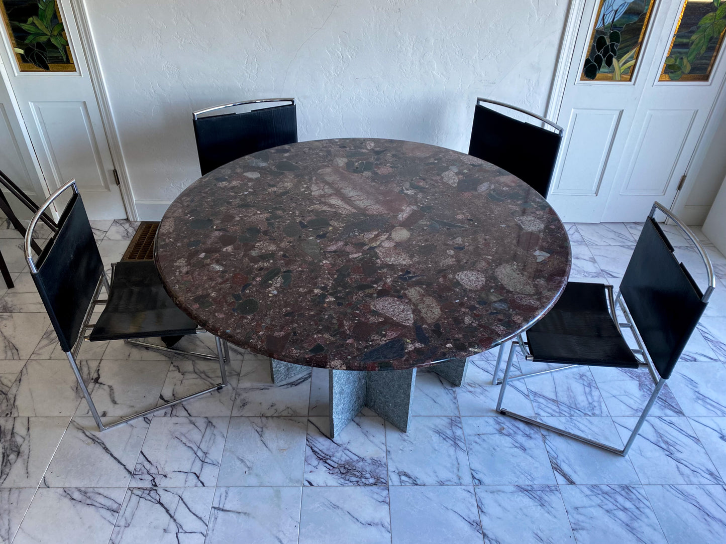 Vintage Italian terrazzo marble table