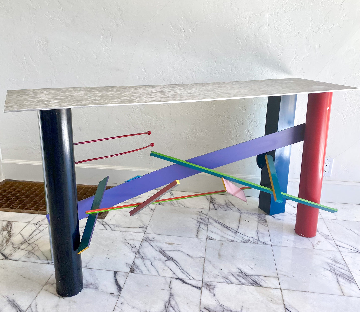 Peter Shire handmade metal console table