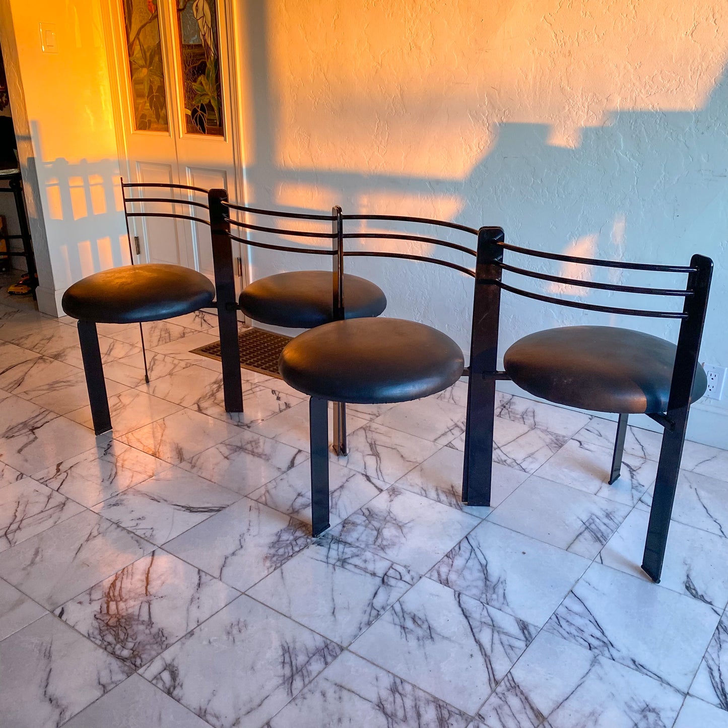 Steel sculptural chairs