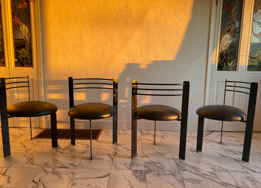 Steel sculptural chairs